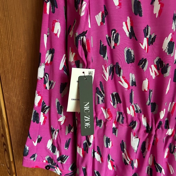 Nic + Zoe Pink Midi Viscose Dress (Size Medium) - Picture 3 of 6